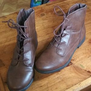 Style &Co. Brown leather ankle boots
